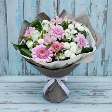 Букет цветов из:  Герберы, Альстромерии и Хризантемы в Леличи