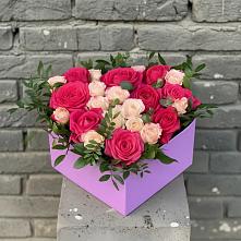 Цветочная композиция из Розы в коробке #REPLACE_PRED# Леличи