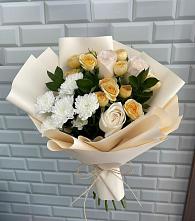 Букет цветов из:  Розы и Хризантемы #REPLACE_PRED# Леличи