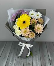 Букет цветов из:  Розы, Герберы и Хризантемы #REPLACE_PRED# Леличи