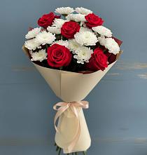 Букет цветов из:  Розы и Хризантемы в Леличи