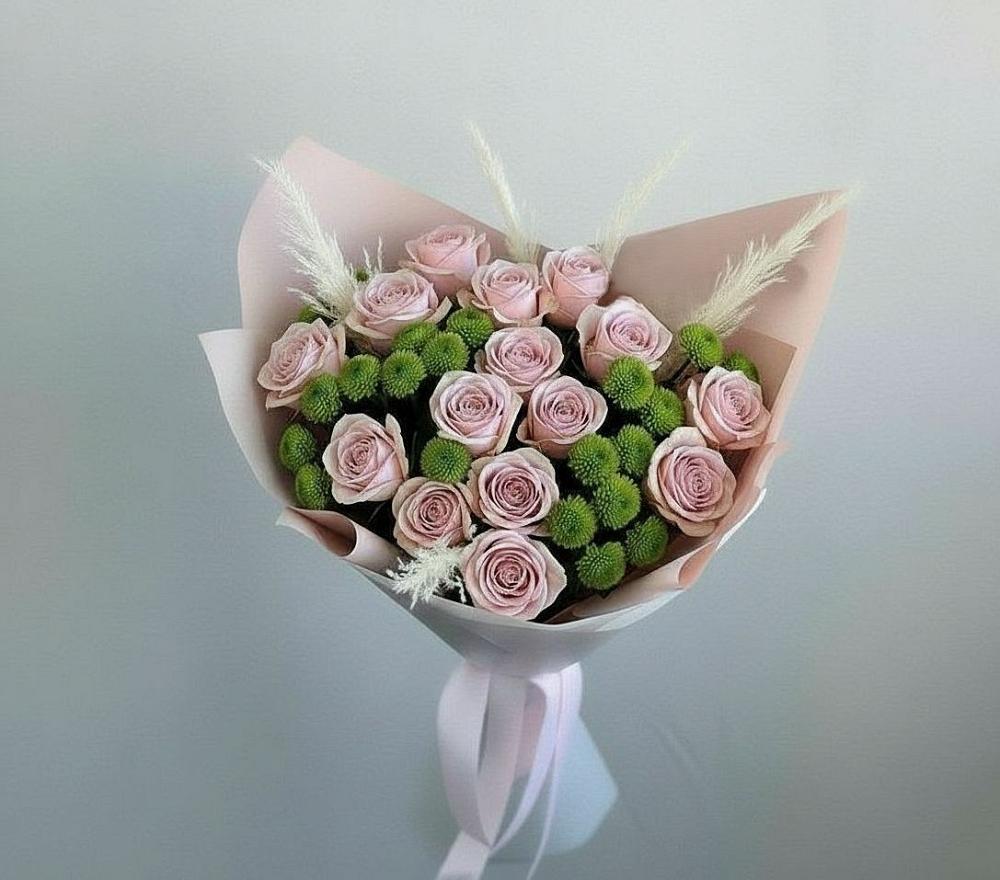 Букет цветов из: Розы и Хризантемы в Леличи