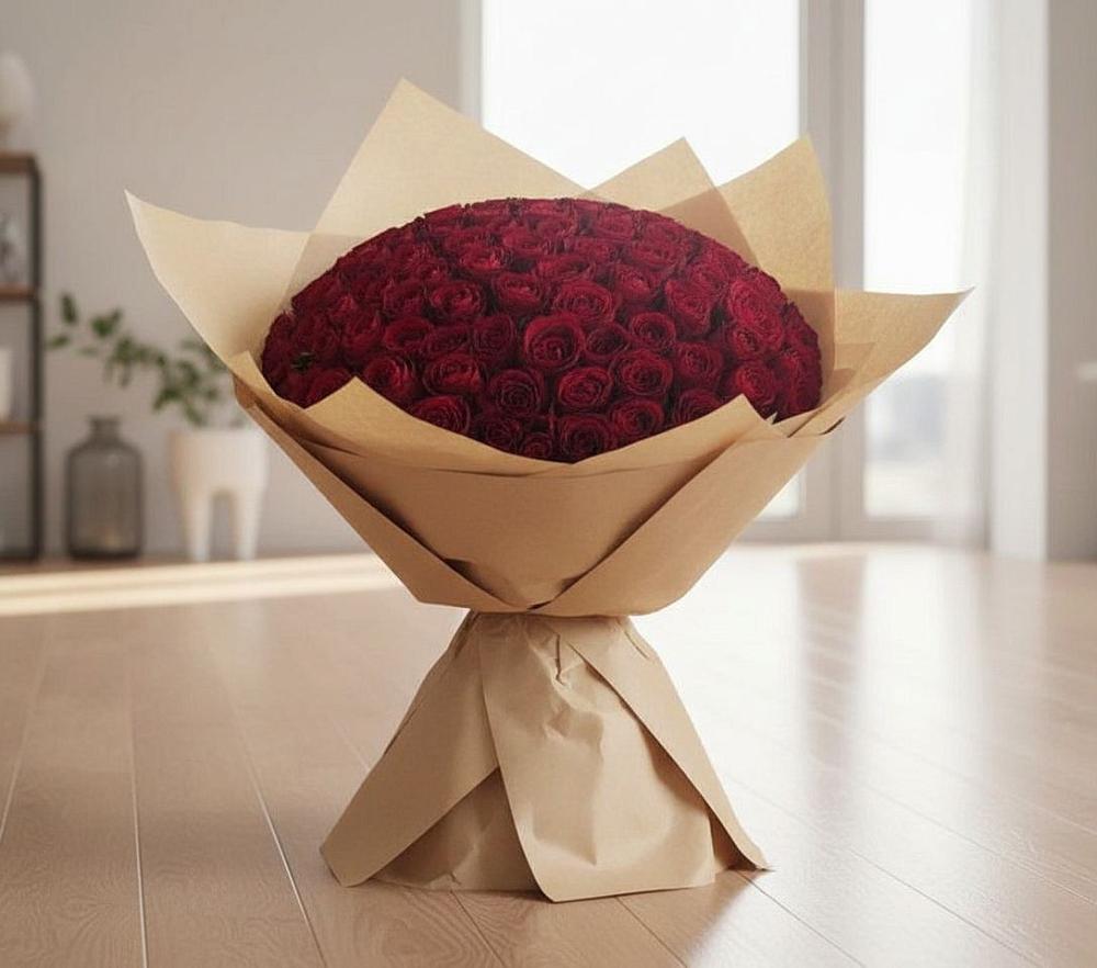 Букет 101 Красная роза в Леличи