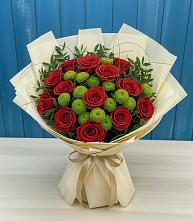 Букет цветов из:  Розы и Хризантемы в Леличи