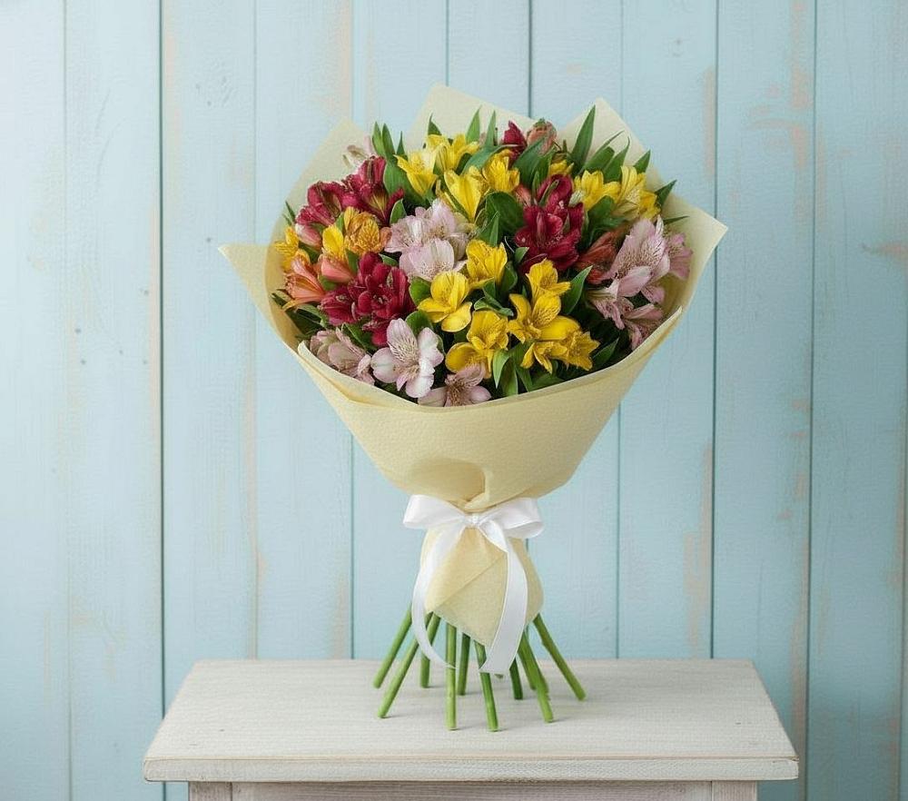 Букет цветов из: Альстромерии в Леличи