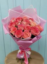 Букет 15 Розовых роз Равель в Леличи